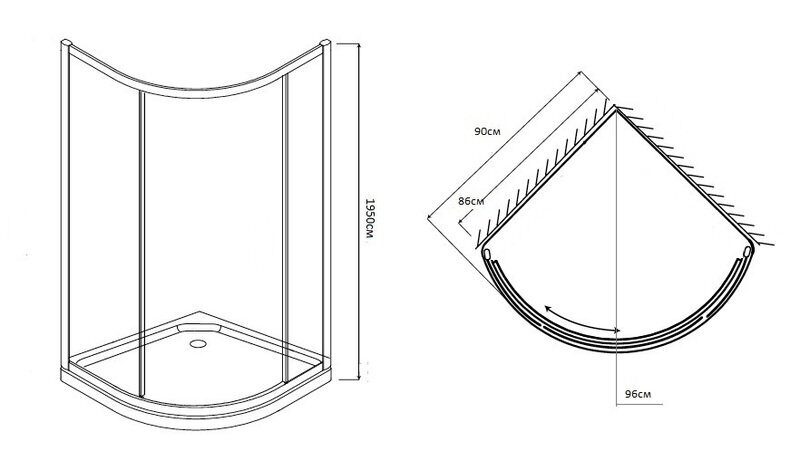 Размеры душевых кабинок угловых с низким поддоном фото
